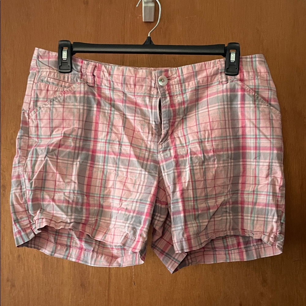 Lee Midrise Fit Plaid Pants - Pink and Green